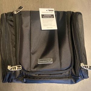 Black Travelers Club hanging toiletries bag
